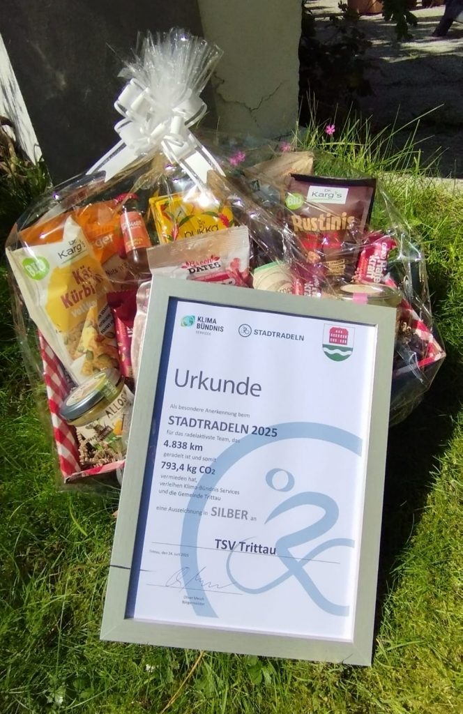 Urkunde TSV Trittau beim Stadtradeln 2025