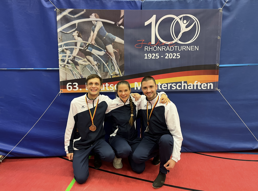 Nicolai und Kevin mit Trainerin Sandra Trepte